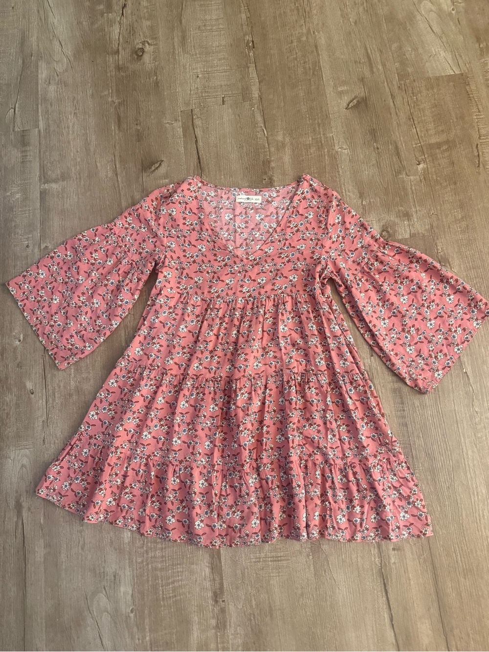 Natural life Pink Floral Tiered Dress XS/S